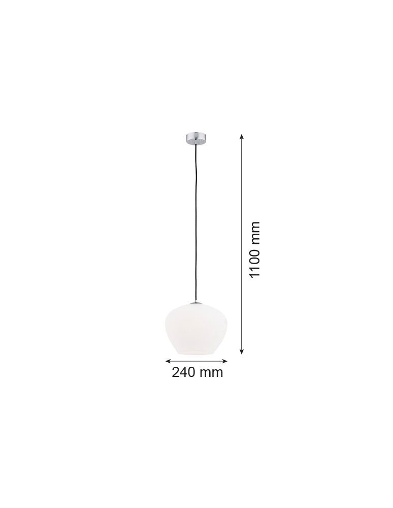 Argon KALIMERA lampa wisząca 1 pł. większa 1x15W (max) opal mat chrom 4042