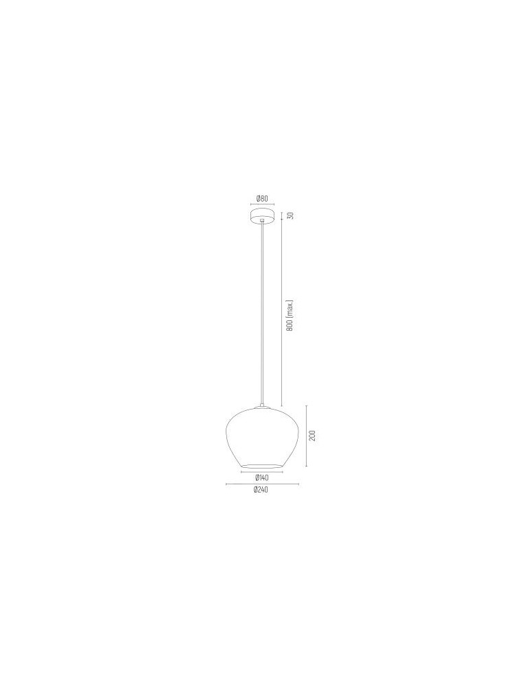 Argon KALIMERA lampa wisząca 1 pł. większa 1x15W (max) opal mat chrom 4042