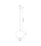 Argon KALIMERA lampa wisząca 1 pł. większa 1x15W (max) transparentny czarny mat 4043