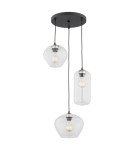 Argon KALIMERA lampa wisząca 3 pł. 3x15W (max) transparentny czarny mat 1431