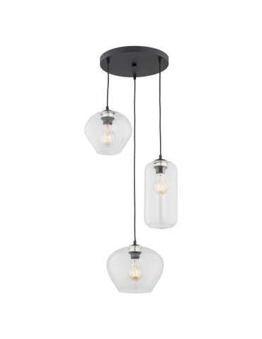 Argon KALIMERA 3 fl. pendant lamp 3x15W (max) transparent matte black 1431