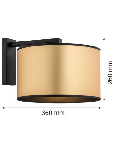 Argon KARIN kinkiet 1 pł. 1x15W (max) złoty czarny struktura 4295 - produkt 2