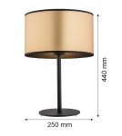 Table lamps with lampshade - Argon KARIN 1 fl. table lamp 1x15W (max) gold black structure 4297 - product 2
