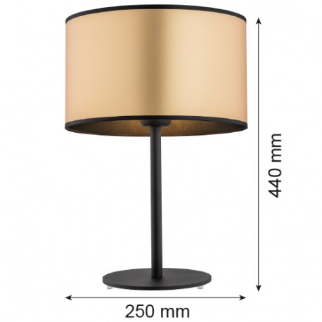Argon KARIN lampa stołowa 1 pł. 1x15W (max) złoty czarny struktura 4297