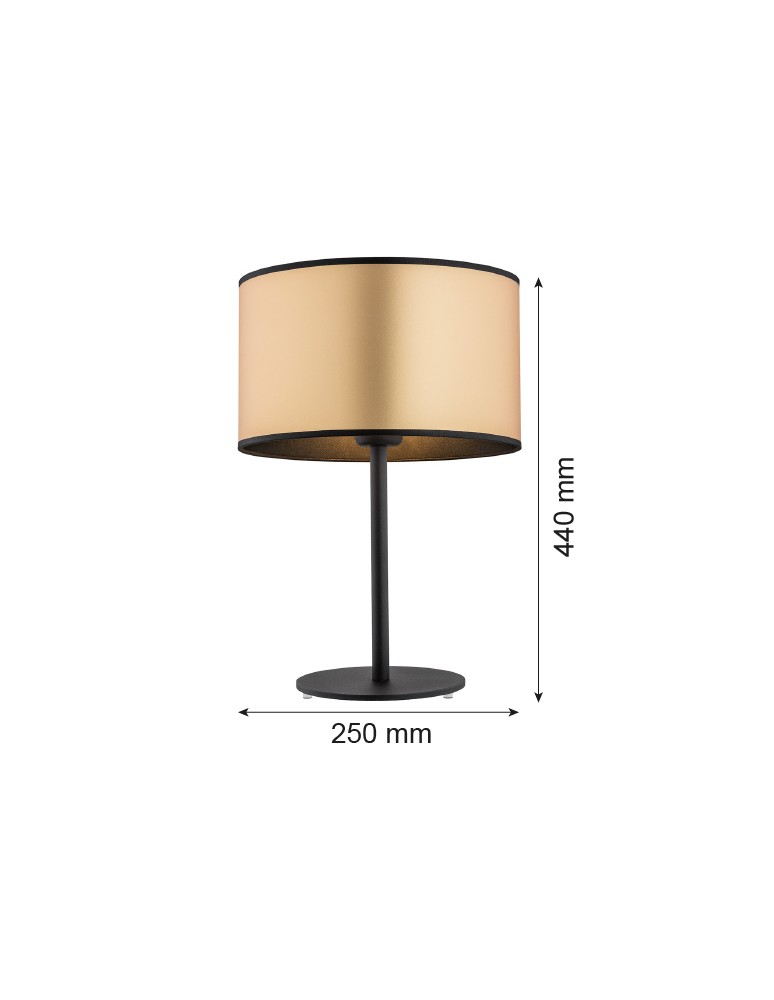Table lamps with lampshade - Argon KARIN 1 fl. table lamp 1x15W (max) gold black structure 4297 - product kolory-swiatla.pl 2