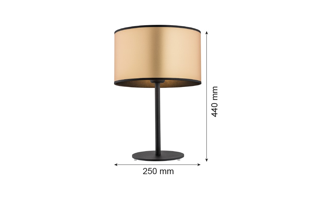 Argon KARIN lampa stołowa 1 pł. 1x15W (max) złoty czarny struktura 4297
