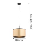 Single pendant lamps - Argon KARIN pendant lamp 1 pł. 1x15W (max) gold black structure 4291 - product 2