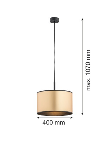 Argon KARIN pendant lamp 1 pł. 1x15W (max) gold black structure 4291 - product 2