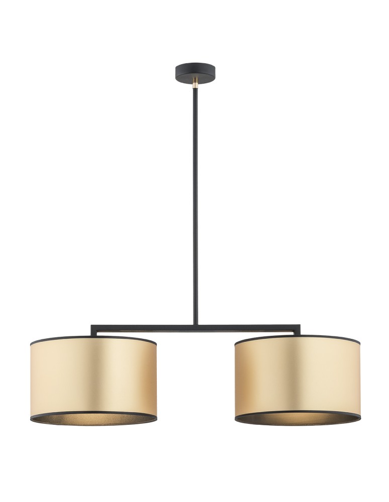 Double pendant lamps - Argon KARIN 2 fl. pendant lamp 2x15W (max) gold black strucura 898 - product kolory-swiatla.pl 1
