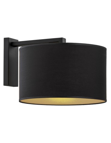 Argon KARIN wall lamp 1 pł. 1x15W (max) black with gold center black structure 4340