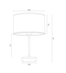 Table lamps with lampshade - Argon KARIN 1 fl. table lamp 1x15W (max) black with gold center black structure 4342 - product 3