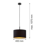 Single pendant lamps - Argon KARIN pendant lamp 1 pł. 1x15W (max) black with gold center black structure 4341 - product 2