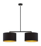 Double pendant lamps - Argon KARIN 2 fl. pendant lamp 2x15W (max) black with gold center black structure 899 - product 1