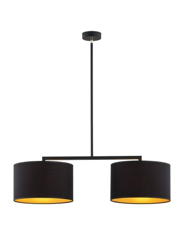 Argon KARIN 2 fl. pendant lamp 2x15W (max) black with gold center black structure 899