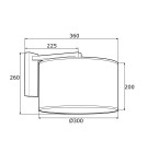 Wall lamps with lampshade - Argon KARIN wall lamp 1 pł. 1x15W (max) white white structure 4294 - product 3