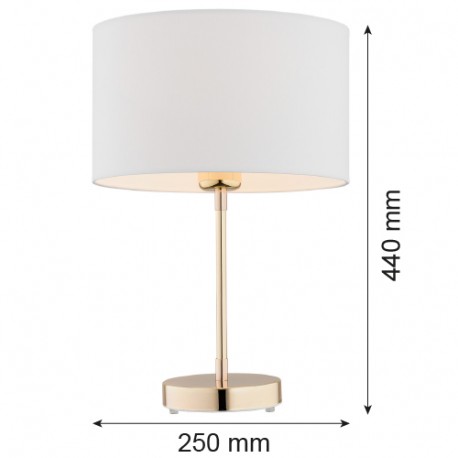 Argon KARIN lampa stołowa 1 pł. 1x15W (max) biały mosiądz 4301