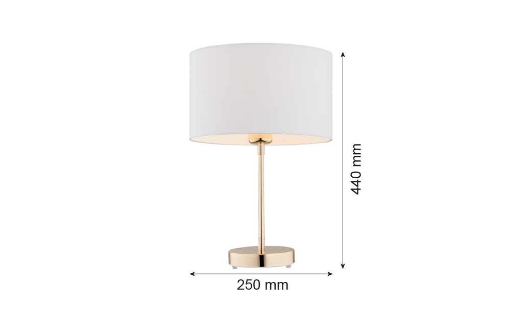 Argon KARIN lampa stołowa 1 pł. 1x15W (max) biały mosiądz 4301