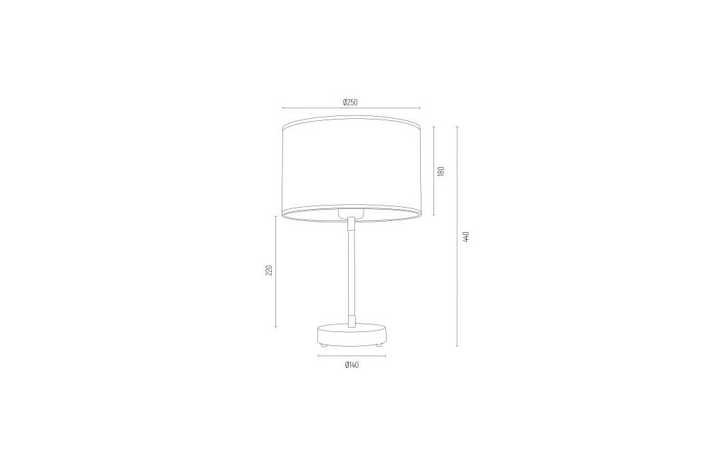 Argon KARIN lampa stołowa 1 pł. 1x15W (max) biały mosiądz 4301