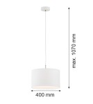 Single pendant lamps - Argon KARIN pendant lamp 1 pł. 1x15W (max) white white structure 4343 - product 2