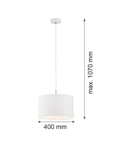 Argon KARIN lampa wisząca 1 pł. 1x15W (max) biały biały struktura 4343 - produkt 2