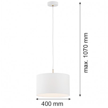 Argon KARIN lampa wisząca 1 pł. 1x15W (max) biały biały struktura 4343