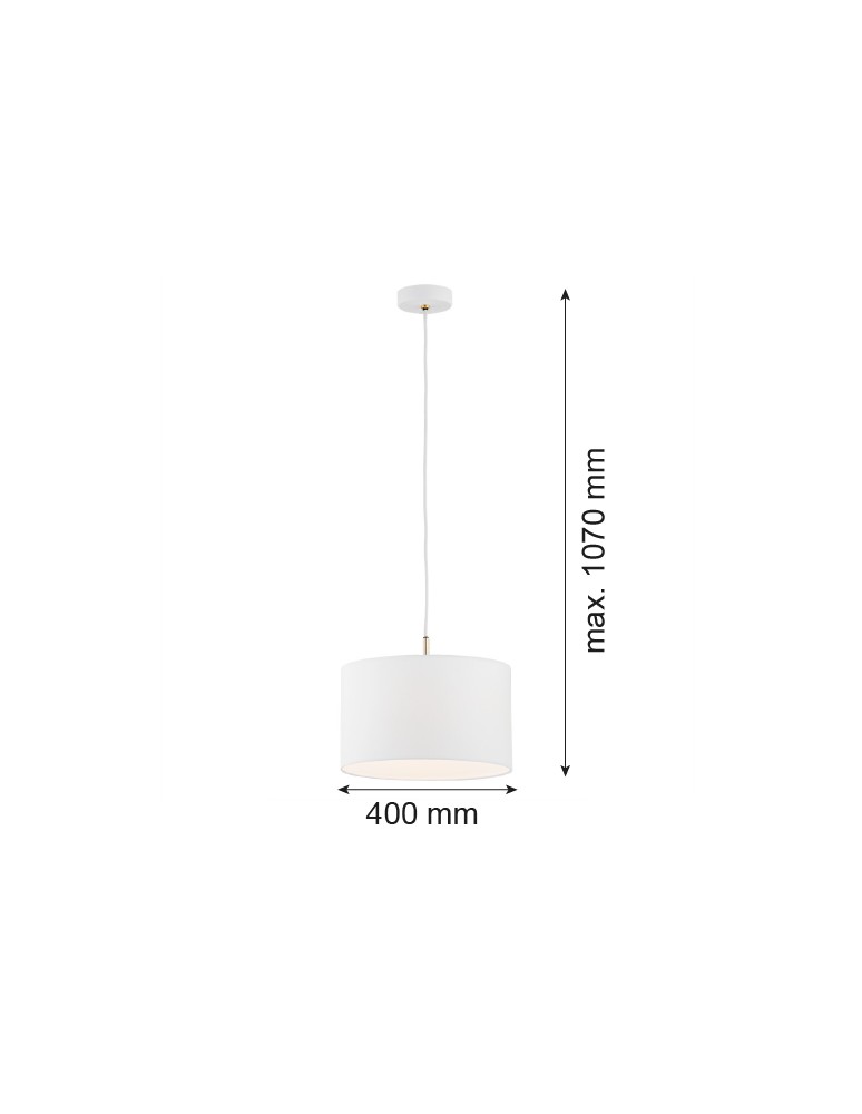 Single pendant lamps - Argon KARIN pendant lamp 1 pł. 1x15W (max) white white structure 4343 - product kolory-swiatla.pl 2