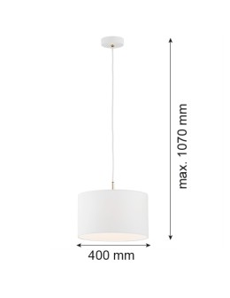 Argon KARIN lampa wisząca 1 pł. 1x15W (max) biały biały struktura 4343 - produkt 2