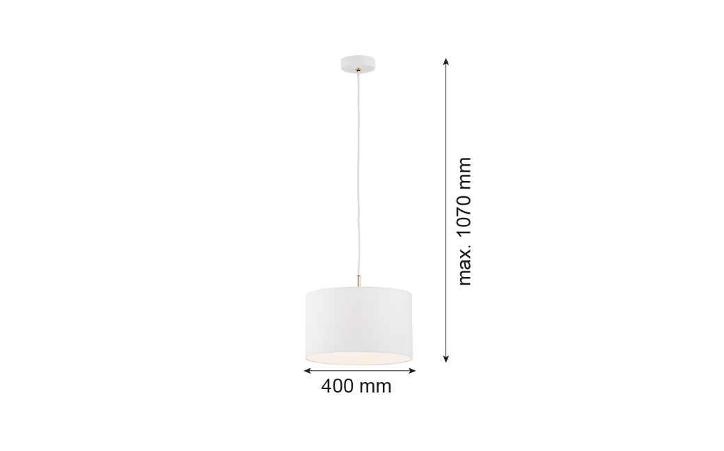 Argon KARIN lampa wisząca 1 pł. 1x15W (max) biały biały struktura 4343