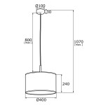 Single pendant lamps - Argon KARIN pendant lamp 1 pł. 1x15W (max) white white structure 4343 - product 3