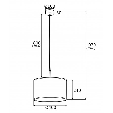 Argon KARIN lampa wisząca 1 pł. 1x15W (max) biały biały struktura 4343