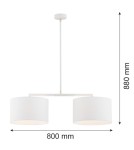 Double pendant lamps - Argon KARIN 2 fl. pendant lamp 2x15W (max) white white structure 900 - product 2