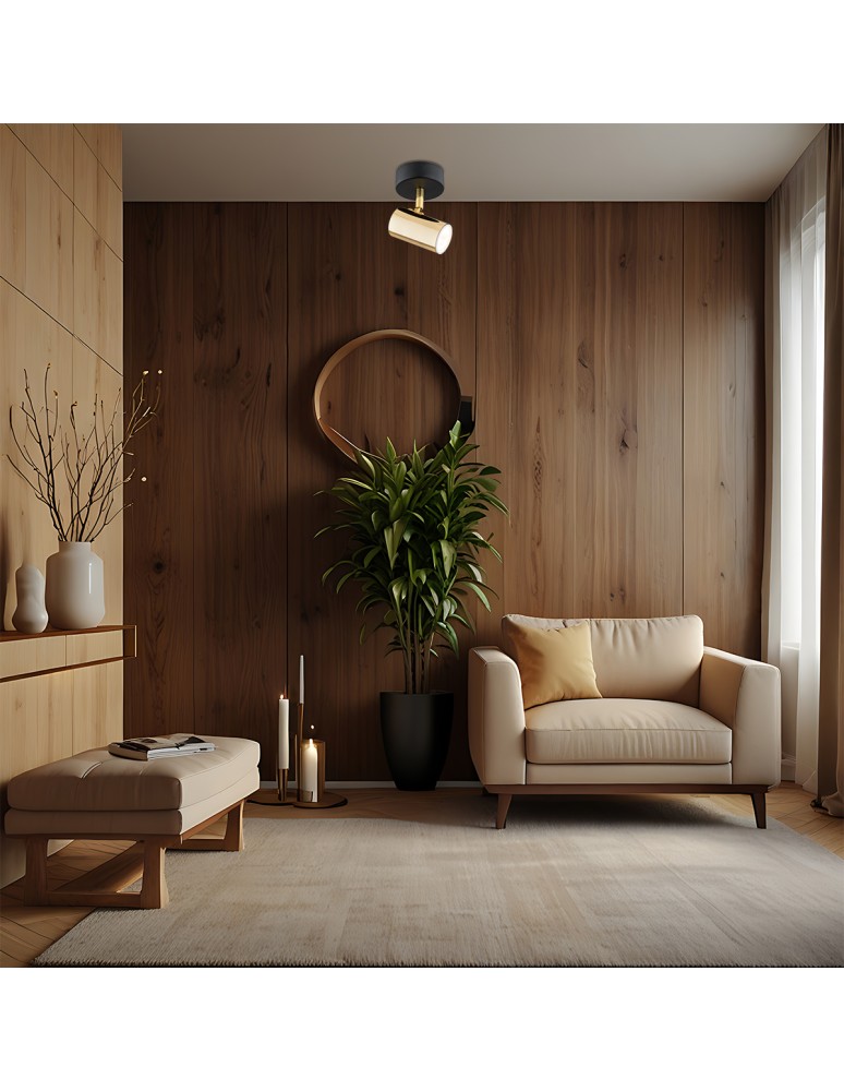 Adjustable wall lamps - Argon LAGOS wall lamp 1 pł. 1x5W (max) brass black structure 4208 - product kolory-swiatla.pl 2