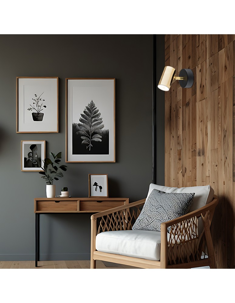 Adjustable wall lamps - Argon LAGOS wall lamp 1 pł. 1x5W (max) brass black structure 4208 - product kolory-swiatla.pl 3