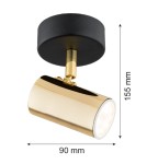 Adjustable wall lamps - Argon LAGOS wall lamp 1 pł. 1x5W (max) brass black structure 4208 - product 15
