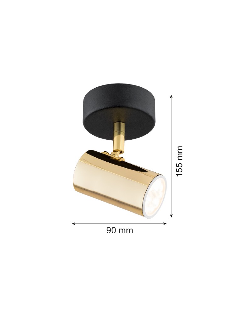 Adjustable wall lamps - Argon LAGOS wall lamp 1 pł. 1x5W (max) brass black structure 4208 - product kolory-swiatla.pl 15