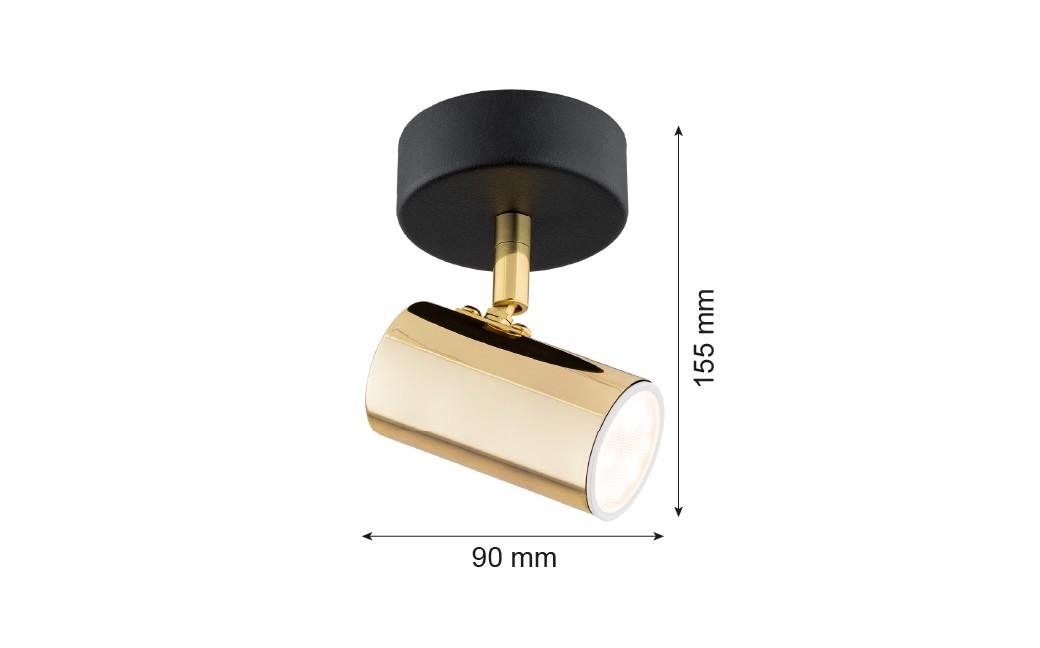 Argon LAGOS kinkiet 1 pł. 1x5W (max) mosiądz czarny struktura 4208