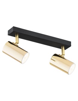 Argon LAGOS plafon 2 pł. 2x5W (max) mosiądz czarny struktura 889