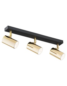 Argon LAGOS plafon 3 pł. 3x5W (max) mosiądz czarny struktura 1474