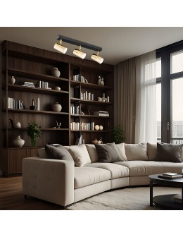 Argon LAGOS plafon 3 pł. 3x5W (max) mosiądz czarny struktura 1474 - produkt 2