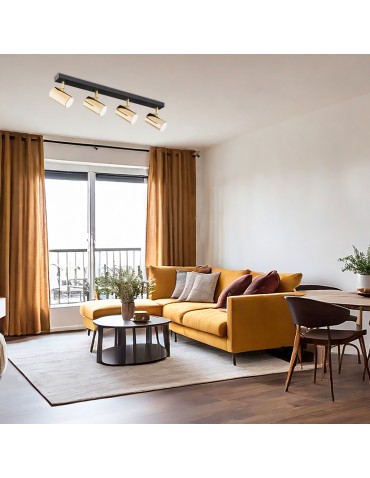 Argon LAGOS plafon 4 pł. 4x5W (max) mosiądz czarny struktura 1688 - produkt 2