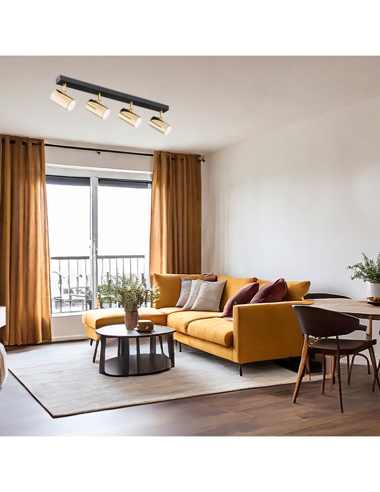 Spotlight ceiling lamps - Argon LAGOS plafond 4 fl. 4x5W (max) brass black structure 1688 - product kolory-swiatla.pl 2