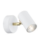 Adjustable wall lamps - Argon LAGOS wall lamp 1 pł. 1x5W (max) white structure brass elements 4209 - product 1