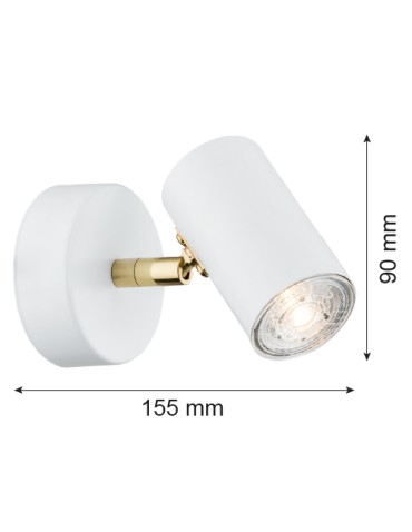 Argon LAGOS wall lamp 1 pł. 1x5W (max) white structure brass elements 4209 - product 2