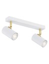 Argon LAGOS plafond 2 fl. 2x5W (max) white structure brass elements 890