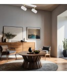 Spotlight ceiling lamps - Argon LAGOS plafond 2 fl. 2x5W (max) white structure brass elements 890 - product 2