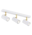 Spotlight ceiling lamps - Argon LAGOS plafond 3 fl. 3x5W (max) white structure brass elements 1475 - product 1