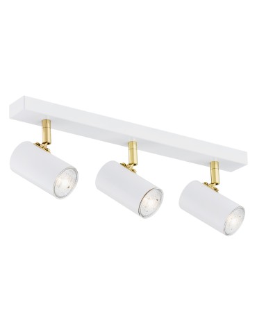 Argon LAGOS plafond 3 fl. 3x5W (max) white structure brass elements 1475