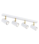 Spotlight ceiling lamps - Argon LAGOS plafond 4 fl. 4x5W (max) white structure brass elements 1689 - product 1