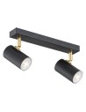 Argon LAGOS plafond 2 fl. 2x5W (max) black structure brass elements 891