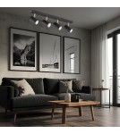 Spotlight ceiling lamps - Argon LAGOS plafond 4 fl. 4x5W (max) black structure brass elements 1690 - product 2